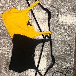 forever 21 black and yellow shirt bundle